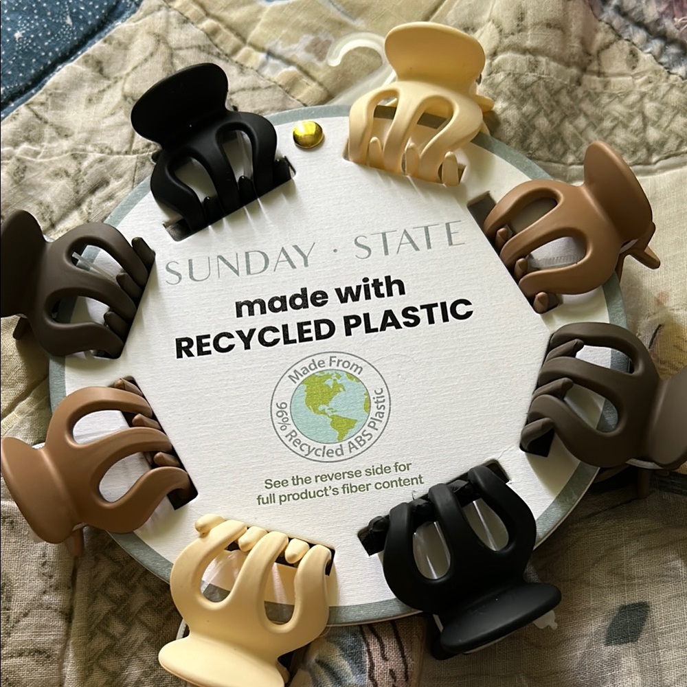 Sunday State Recycled Plastic Hair Clips